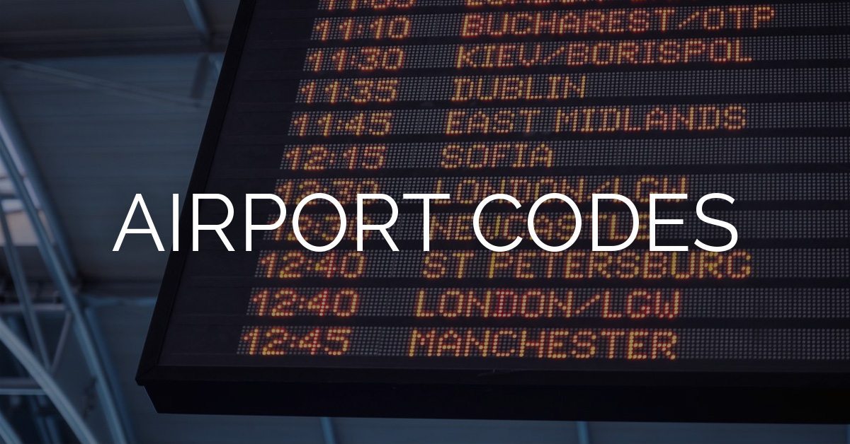 Complete List Of Airport Codes For Travel Agents Ccra