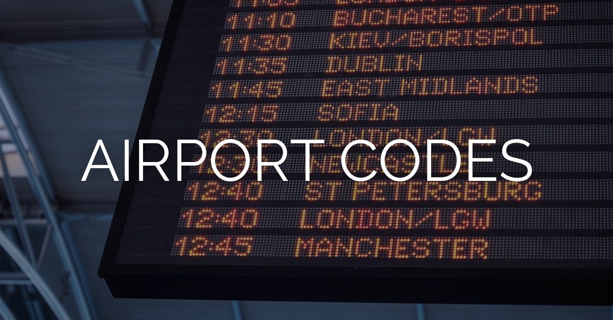 Complete List Of Airport Codes For Travel Agents CCRA