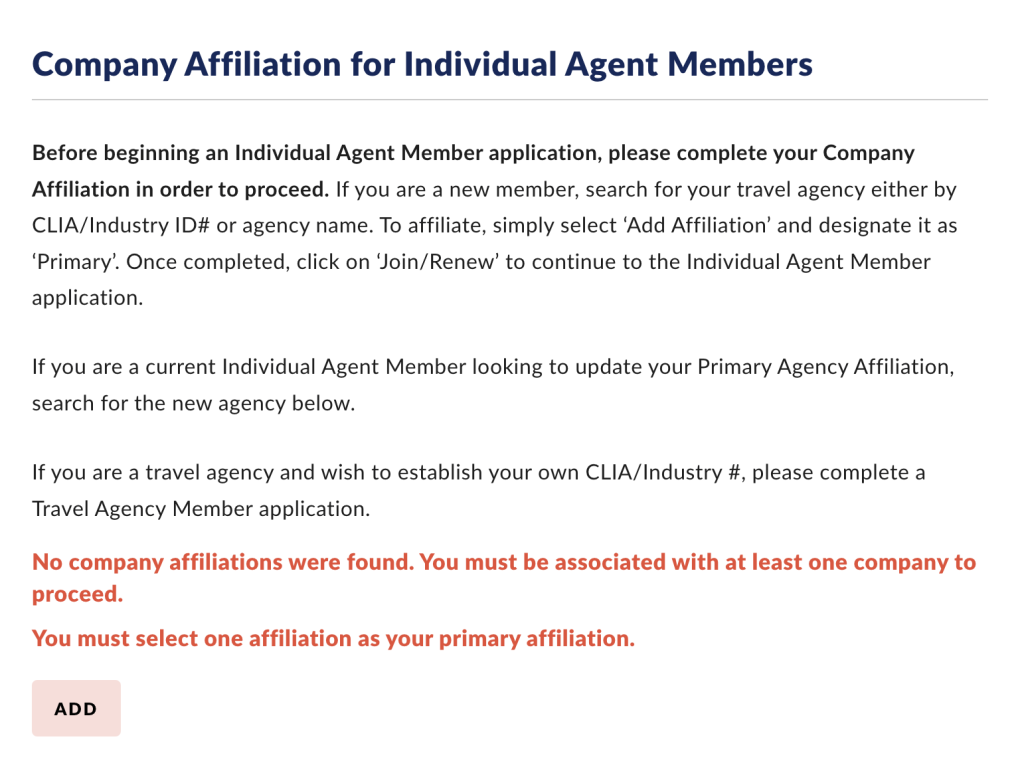 clia travel agent verification