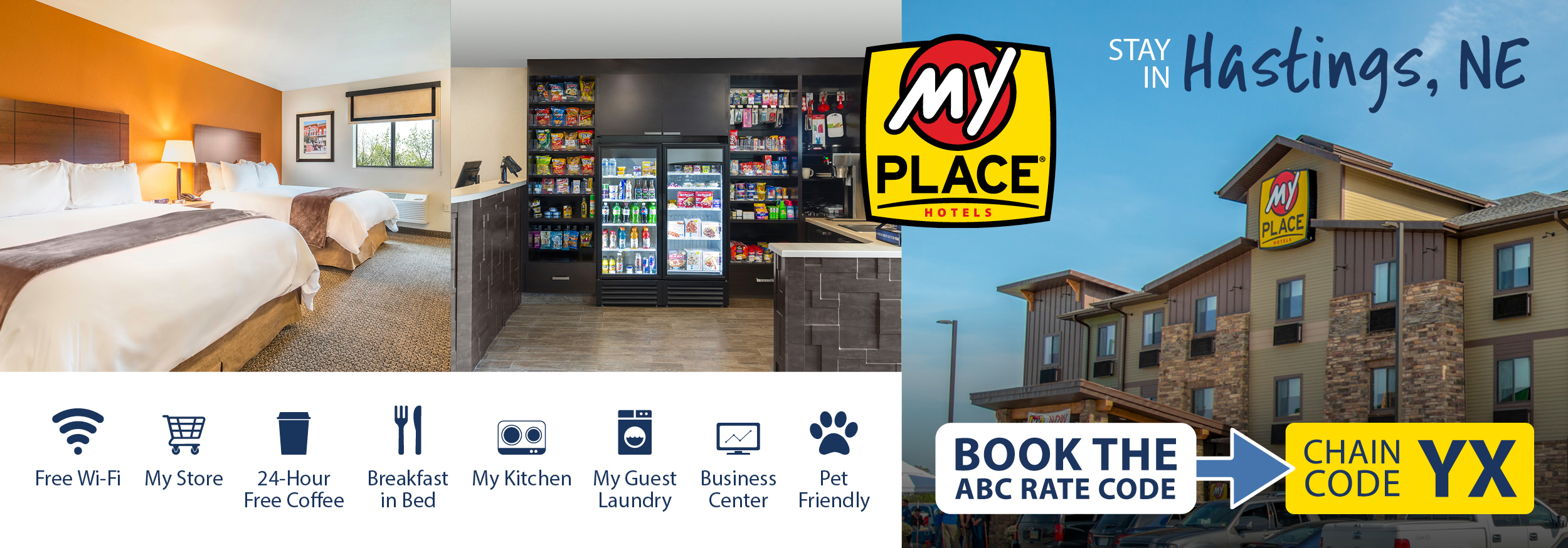 Stay at My Place Hotel-Hastings, NE for a restful night
