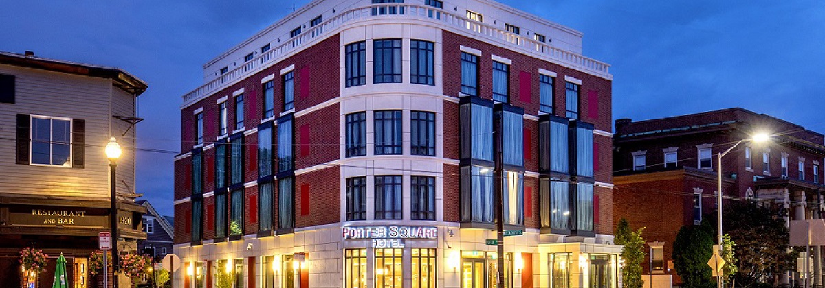 Porter Square Hotel, just steps away from the MBTA Red Line train.
